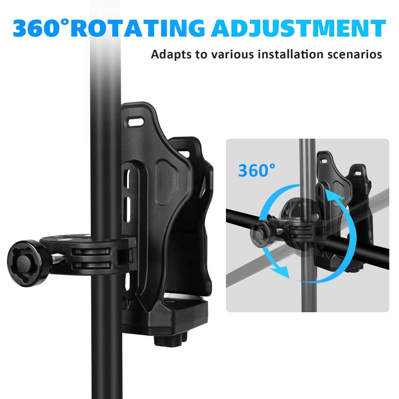 DEGUM Upgraded Motorcycle ATV Cup Holder Anti Theft  Extra Large Bike Water Bottle Holder 1.95 - 3.6 inch Universal Size  Drink Holder Handlebar with Metal Clamp for Scooter Boat Stroller Wheelchair - Image 5